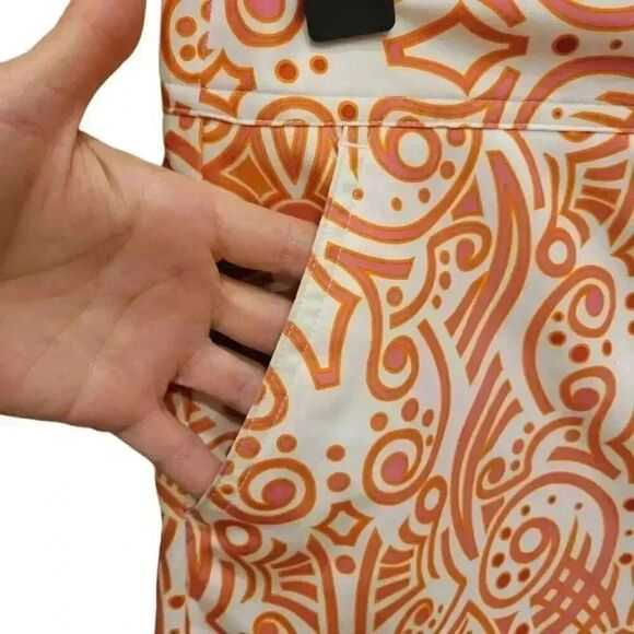 Adidas Women's White & Orange Floral Print Poly/Spandex Clima Cool Skort Athleti - Picture 3 of 11